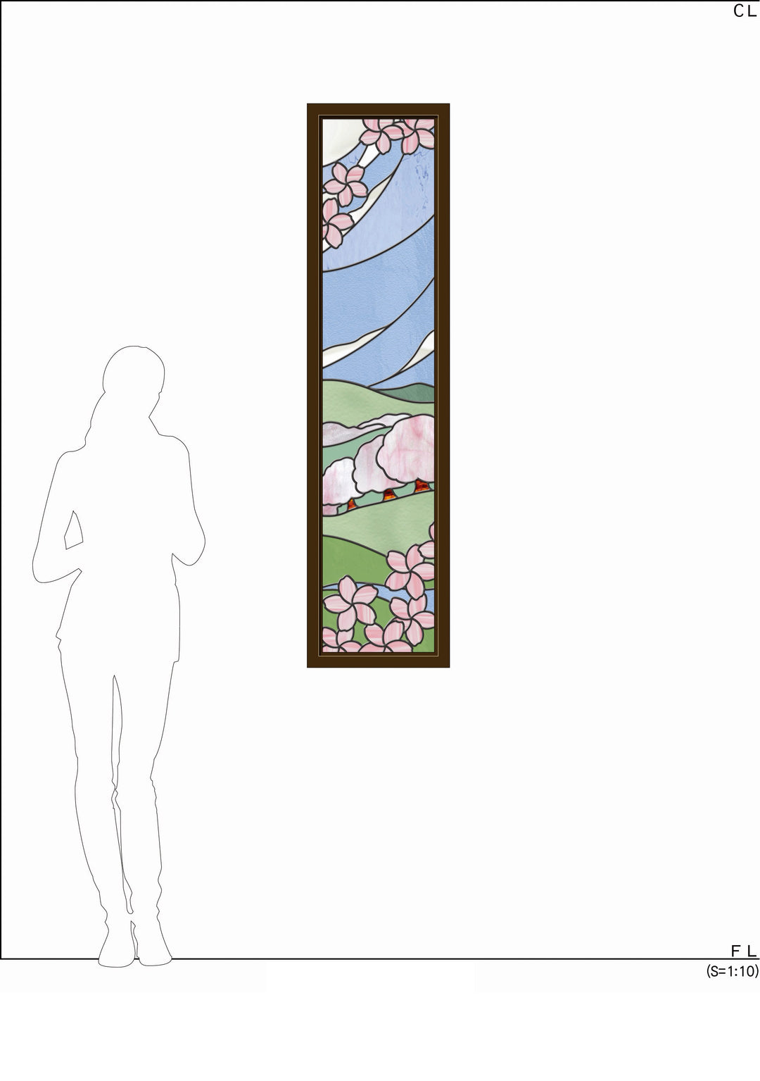 ステンドグラス　桜05